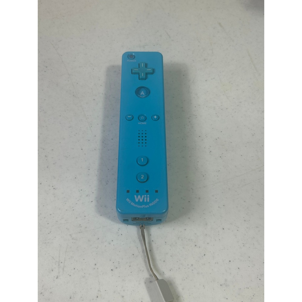 Nintendo Wii Remote Plus RVL-036 Cyan Blue Controller MotionPlus Inside